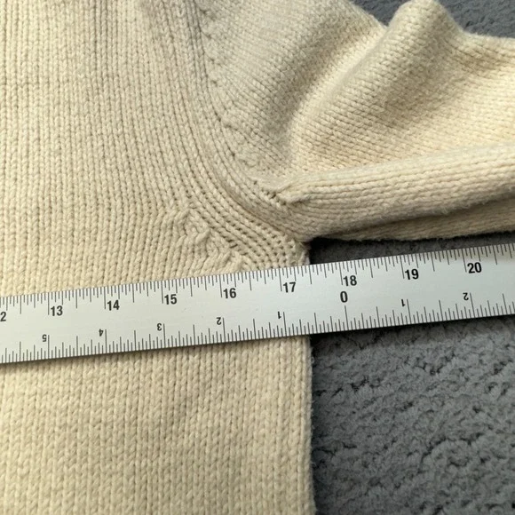 Faherty Ivory Button-Front Wool Cardigan - Picture 7 of 16